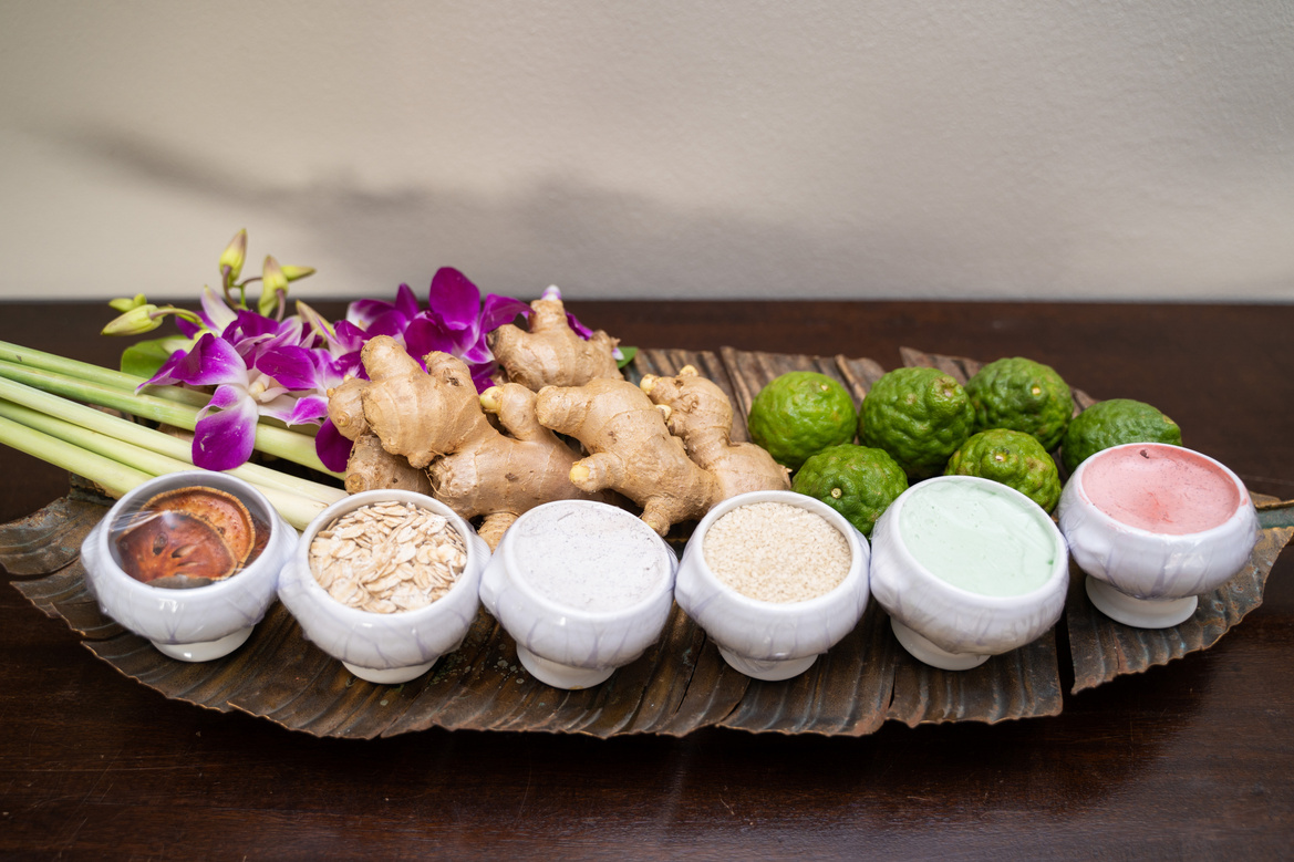 Thai herbs for massage in spa